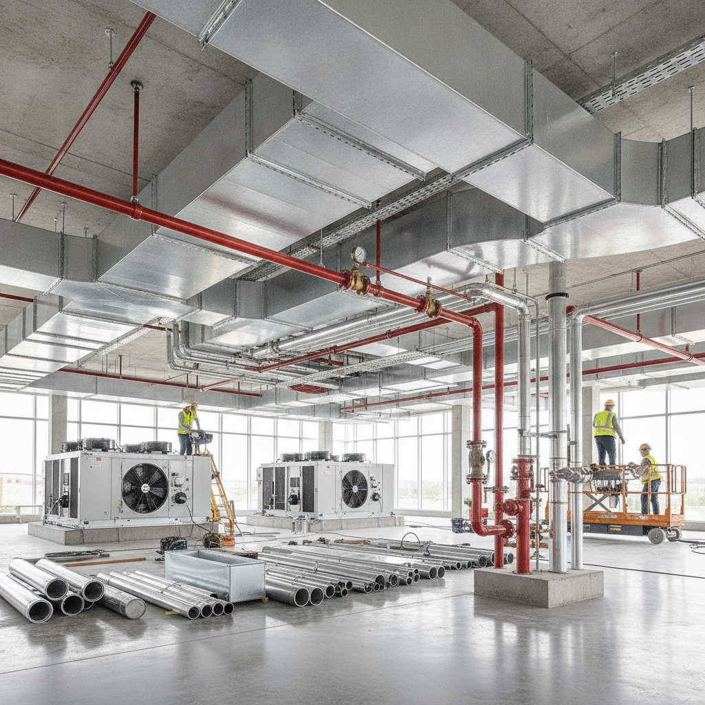 Fabrikada HVAC ve havalandırma ekipmanları