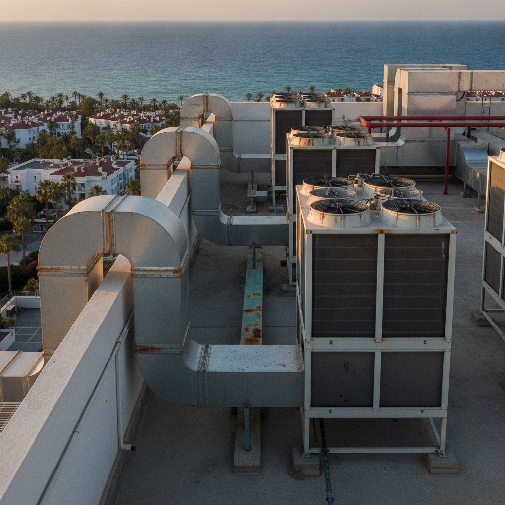 Kuşadası otel HVAC dış ünite yerleşimi ve korozyon riski